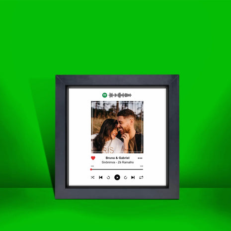 Site - Imagens página produto - Quadro SPOTIFY 1 - moldura preta - Casal 1 - 20x20