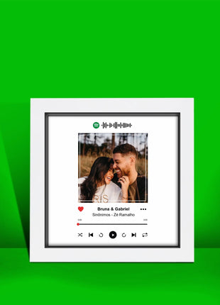 Site - Imagens página produto - Quadro SPOTIFY - moldura branca - Casal 2 - 20x20