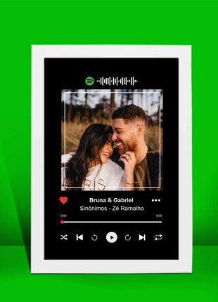 Site - Imagens página produto - Quadro SPOTIFY 2 - moldura branca - Casal 2 - 20x30