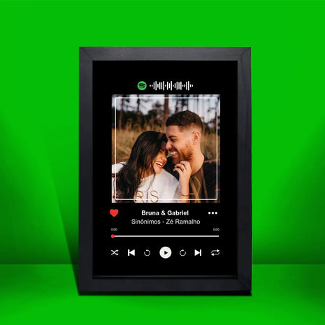 Site - Imagens página produto - Quadro SPOTIFY 2 - moldura preta - Casal 1 - 20x30