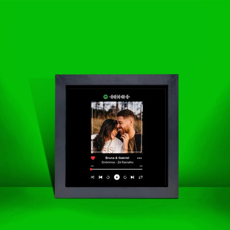 Site - Imagens página produto - Quadro SPOTIFY 2 - moldura preta - Casal 1 - 20x20