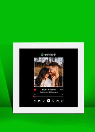 Site - Imagens página produto - Quadro SPOTIFY 2 - moldura branca - Casal 2 - 20x20