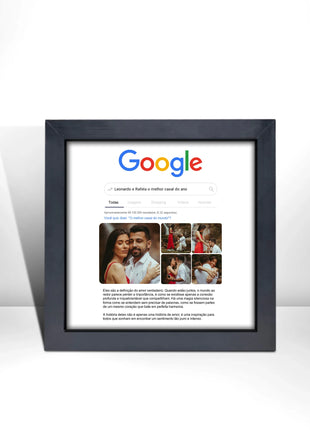 Site - Imagens página produto - Quadro GOOGLE - moldura preta - Casal 1 - 20x20
