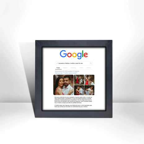 Site - Imagens página produto - Quadro GOOGLE - moldura preta - Casal 1 - 20x20