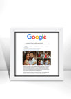 Quadro Google 20x20 / Moldura Branca / 20x20
