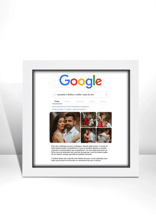 Site - Imagens página produto - Quadro GOOGLE - moldura branca - Casal 1 - 20x20