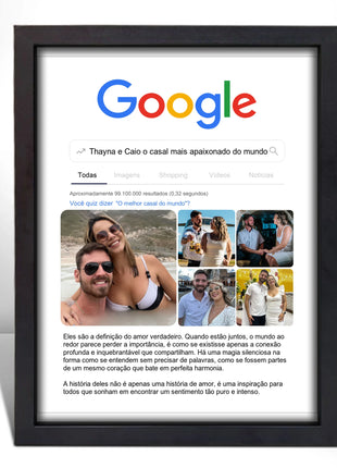 Site - Imagens página produto - Quadro GOOGLE - moldura preta - Casal 2 - 30x40
