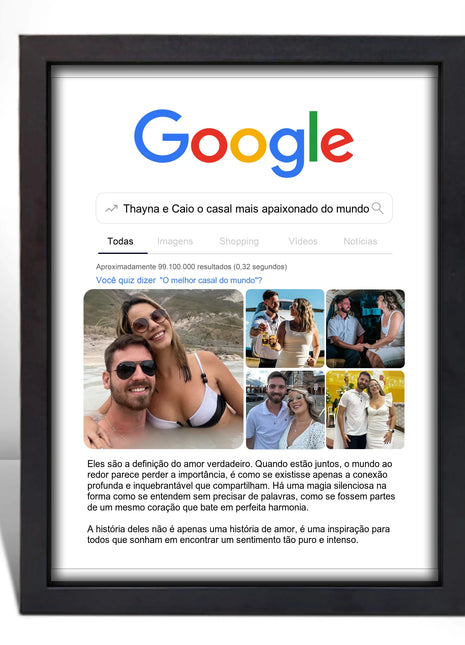 Site - Imagens página produto - Quadro GOOGLE - moldura preta - Casal 2 - 30x40