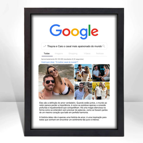 Site - Imagens página produto - Quadro GOOGLE - moldura preta - Casal 2 - 30x40