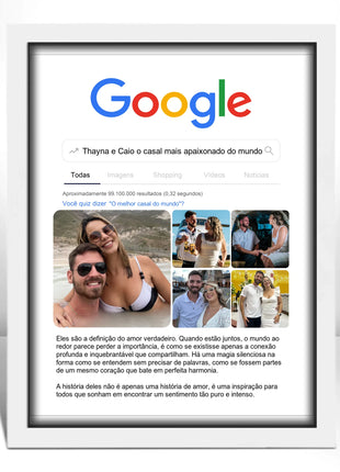 Site - Imagens página produto - Quadro GOOGLE - moldura branca - Casal 2 - 30x40