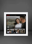 Quadro Netflix - 20x20 / Moldura Branca / 20x20