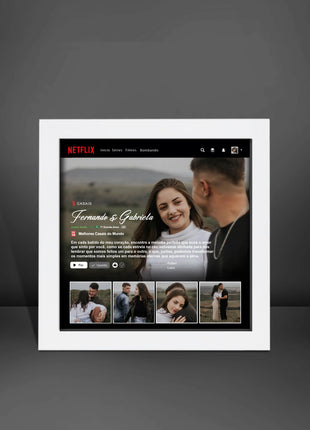 Site - Imagens página produto - Quadro NETFLIX 1 - moldura branca - Casal 1 - 20x20