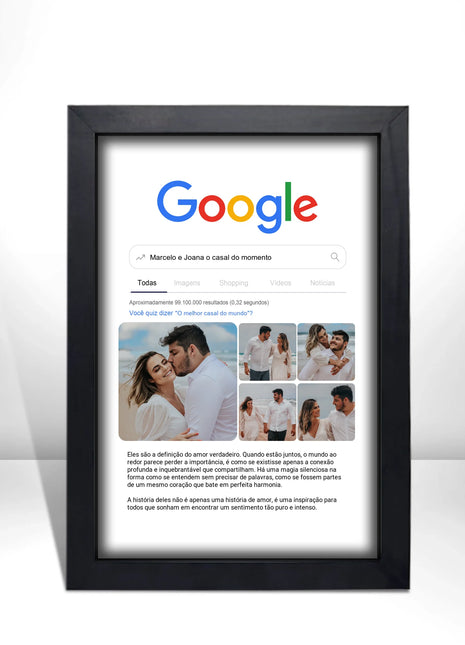 Site - Imagens página produto - Quadro GOOGLE - moldura preta - Casal 2 - 20x30