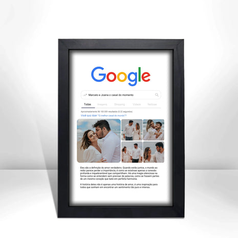 Site - Imagens página produto - Quadro GOOGLE - moldura preta - Casal 2 - 20x30