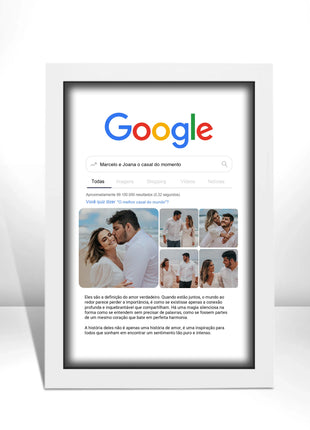 Site - Imagens página produto - Quadro GOOGLE - moldura branca - Casal 2 - 20x30