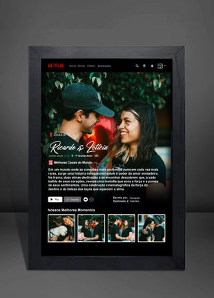 Site - Imagens página produto - Quadro NETFLIX 1 - moldura preta - Casal 2 - 20x30
