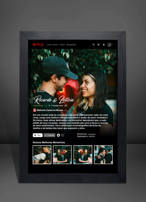Site - Imagens página produto - Quadro NETFLIX 1 - moldura preta - Casal 2 - 20x30