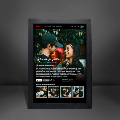 Site - Imagens página produto - Quadro NETFLIX 1 - moldura preta - Casal 2 - 20x30