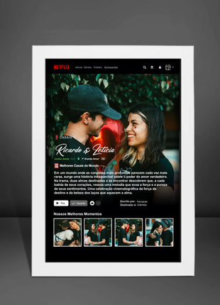 Site - Imagens página produto - Quadro NETFLIX 1 - moldura branca - Casal 2 - 20x30