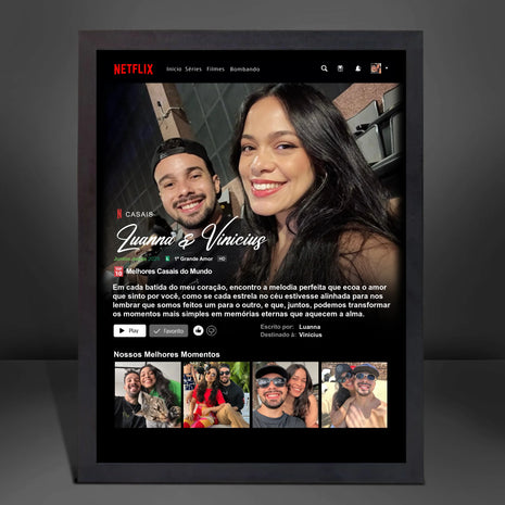 Site - Imagens página produto - Quadro NETFLIX 1 - preto - Casal 3 - 30x40