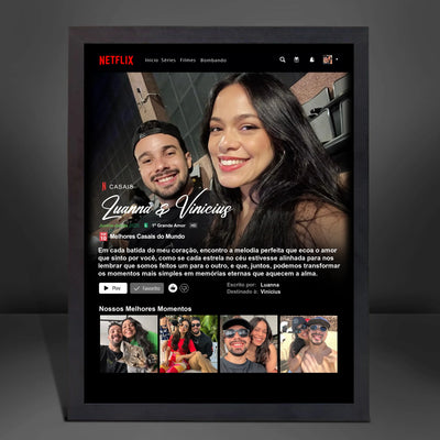 Site - Imagens página produto - Quadro NETFLIX 1 - preto - Casal 3 - 30x40