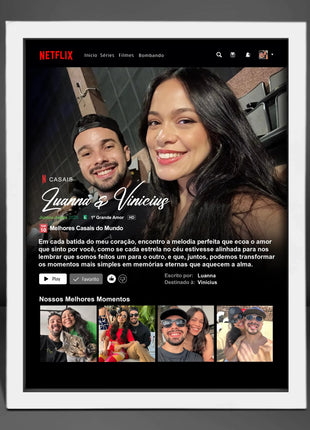 Site - Imagens página produto - Quadro NETFLIX 1 - moldura branca - Casal 3 - 30x40